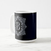 Eleganter Verzierter Rahmen Initial B Kaffeetasse (Vorderseite Links)
