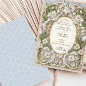 Eleganter Verzierter Rokoko Barockhochzeit Einladung