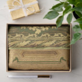 Eleganter Verzierter Rokoko Floral Seidenpapier (Geschenk)