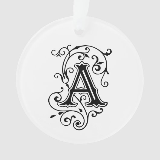 Eleganter viktorianischer Art-Buchstabe ein Ornament (Vorderseite)