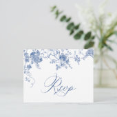 Eleganter Viktorianischer Blauer Blumenzwiebelwett Postkarte (Stehend Vorderseite)