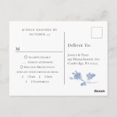 Eleganter Viktorianischer Blauer Blumenzwiebelwett Postkarte (Rückseite)