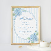 Eleganter Viktorianischer Blue Hydrangea Wedding W Poster