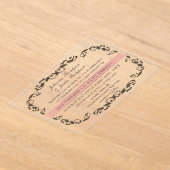 Eleganter Viktorianischer Blüh Filligree White Wed Acryleinladungen (Ablage )