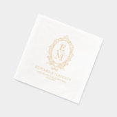 Eleganter Viktorianischer Blumenrahmen Servietten Mit Folie (Links)