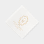 Eleganter Viktorianischer Blumenrahmen Servietten Mit Folie (Rechts)