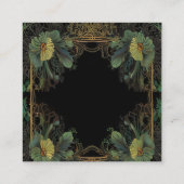 Eleganter viktorianischer botanischer QR-Code-UAWG Begleitkarte (Rückseite)