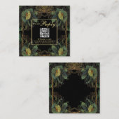 Eleganter viktorianischer botanischer QR-Code-UAWG Begleitkarte (Vorne/Hinten)