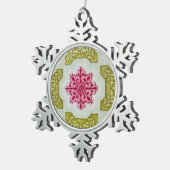 Eleganter Viktorianischer klassischer Blume Weihna Schneeflocken Zinn-Ornament (Rechts)