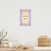 Eleganter viktorianischer Pastellrahmen Poster (Küche)