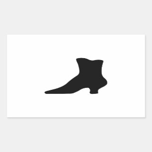 Eleganter viktorianischer Stiefel, elegante Vintag Rechteckiger Aufkleber