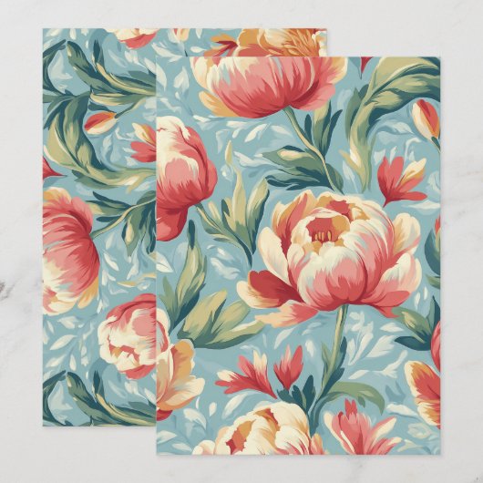 Eleganter Viktorianischer Stil Einladung (Vorne/Hinten)