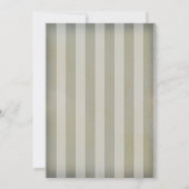 Eleganter, Vintag gestreifter Champagner Einladung (Rückseite)