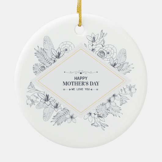 Eleganter Vintag glücklicher Muttertag | Ornament (Hinten)