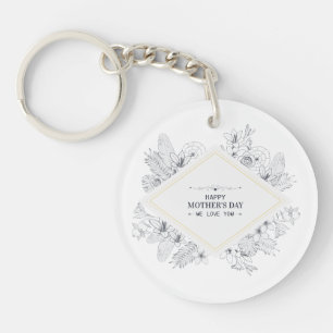 Eleganter Vintag glücklicher Muttertag SCHLÜSSEL Schlüsselanhänger