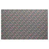 Eleganter Vintag rosa Rosen-blauer Hintergrund Stoff (Yard (91,4 cm))