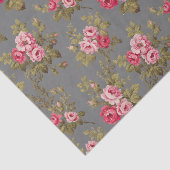Eleganter Vintag rosa Rosen-grauer Hintergrund Seidenpapier (Ausschnitt)