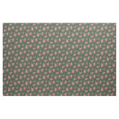 Eleganter Vintag rosa Rosen-grüner Hintergrund Stoff (Yard (91,4 cm))