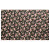 Eleganter Vintag rosa Rosen-Schwarzer Hintergrund Stoff (Fat Quarter (45,7 x 55,9 cm))