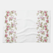 Eleganter Vintag rosa Rosenrand Geschirrtuch (Horizontal)