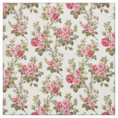 Eleganter Vintag rosa Rosenweißer Hintergrund Stoff (Muster)