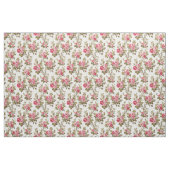 Eleganter Vintag rosa Rosenweißer Hintergrund Stoff (Fat Quarter (45,7 x 55,9 cm))