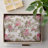 Eleganter Vintag rosa Roses-Buff Hintergrund Seidenpapier (Geschenk)