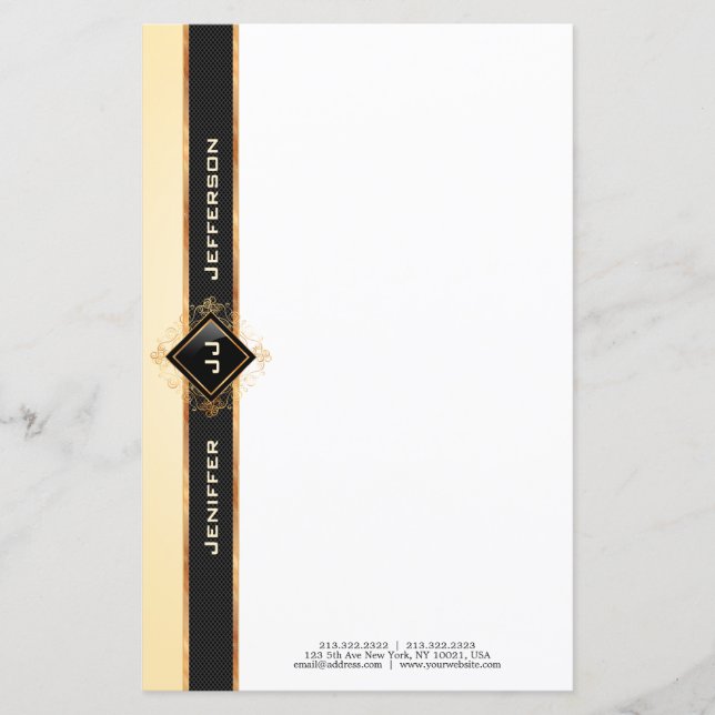 Eleganter Vintag Stationery Letterhead (Vorderseite)
