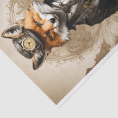 Eleganter Vintag Steampunk Fox Seidenpapier (Ausschnitt)