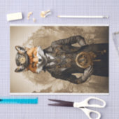 Eleganter Vintag Steampunk Fox Seidenpapier (Handwerk)