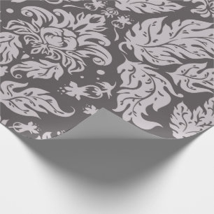 Eleganter Vintage-Barock-Damaskus Geschenkpapier