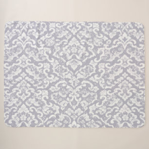 Eleganter Vintage-Blumen-Barock-Damaskus Sherpadecke
