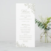 Eleganter Vintage-Blumenrahmen in Salbeigrün Hochz Programm (Stehend Vorderseite)