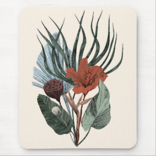 Eleganter Vintage-Botanik-Kunst-Mauspad Mousepad