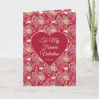 Eleganter Vintage-Cupid und rote Rose zum Valentin