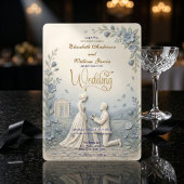 Eleganter Vintage-Effekt Hochzeit Einladung