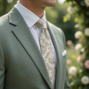 Eleganter Vintage-Kranz aus grünem Salbei, Eukalyp Krawatte