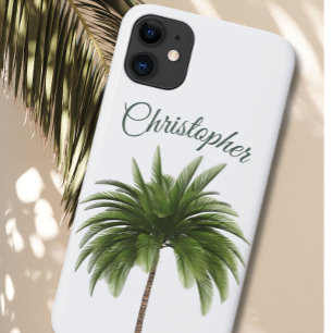Eleganter Vintage-Palmenbaum Persönlich Case-Mate iPhone Hülle