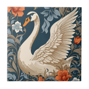 Eleganter Vintage-Schwan, inspiriert von William M Fliese