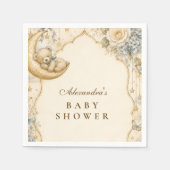 Eleganter Vintage-Teddybär Serviette (Vorderseite)