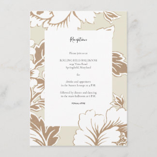 Eleganter Vintage Wedding Empfang Begleitkarte