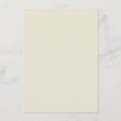 Eleganter Vintage Wedding Empfang Begleitkarte (Rückseite)