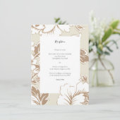 Eleganter Vintage Wedding Empfang Begleitkarte (Stehend Vorderseite)