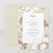 Eleganter Vintage Wedding Empfang Begleitkarte (Vorne/Hinten)