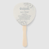 Eleganter Vintage Wedding Program Hand Fan Fächer (Vorderseite)