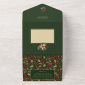 Eleganter Vintage-Weihnachtsstil 4-Foto All In One Einladung (Außenbereich)