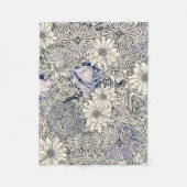 Eleganter Vintager Abstrakter Blumenhintergrund | Fleecedecke (Vorderseite)