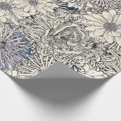 Eleganter Vintager Abstrakter Blumenhintergrund | Geschenkpapier (Ecke)