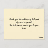 Eleganter Vintager Apple Bester Lehrer je Postkarte (Rückseite)