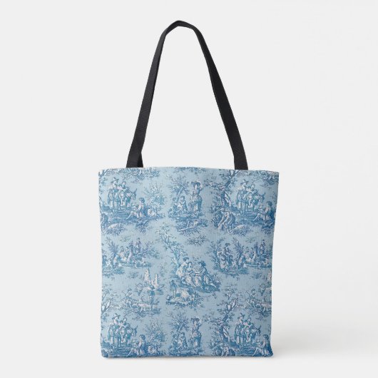 Eleganter Vintager aquamariner Jouy Tasche (Rückseite)